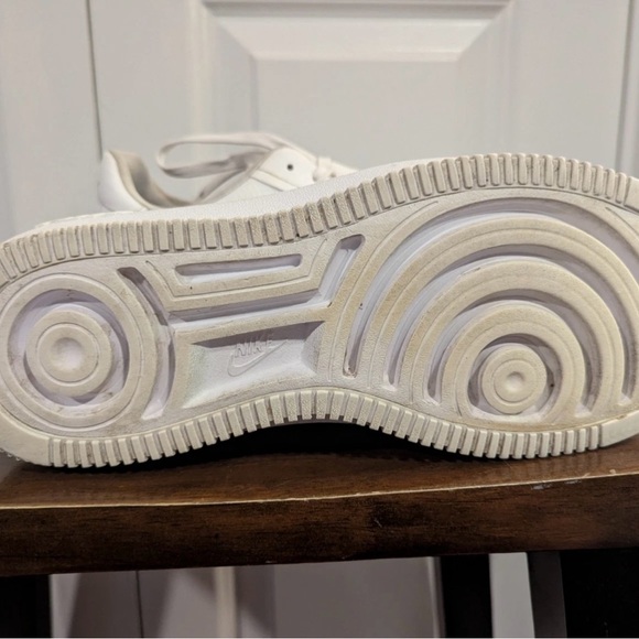 Women's Nike Air Force 1 PLT.AF.ORM Triple White Size 8.5 - Picture 11 of 13